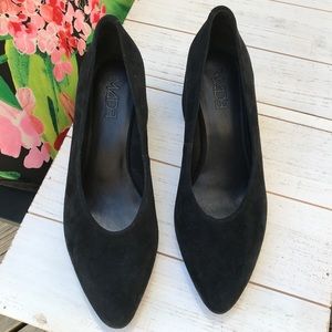 M4DE Womans‎ Leather Upper Black Heels Size 8.5M